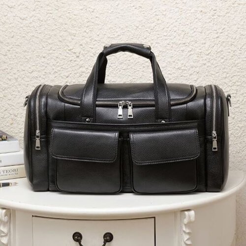 leather duffle bag