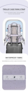 16 inch waterproof laptop backpack fit for travel