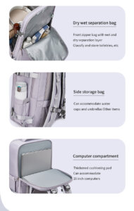 16 inch waterproof laptop backpack fit for travel