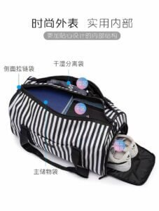 gym bag travel duffel bags with shoe compartment dry and wet separation storage pocket waterproof workout swim yoga bag