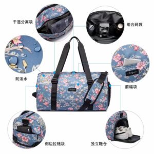 gym bag travel duffel bags with shoe compartment dry and wet separation storage pocket waterproof workout swim yoga bag