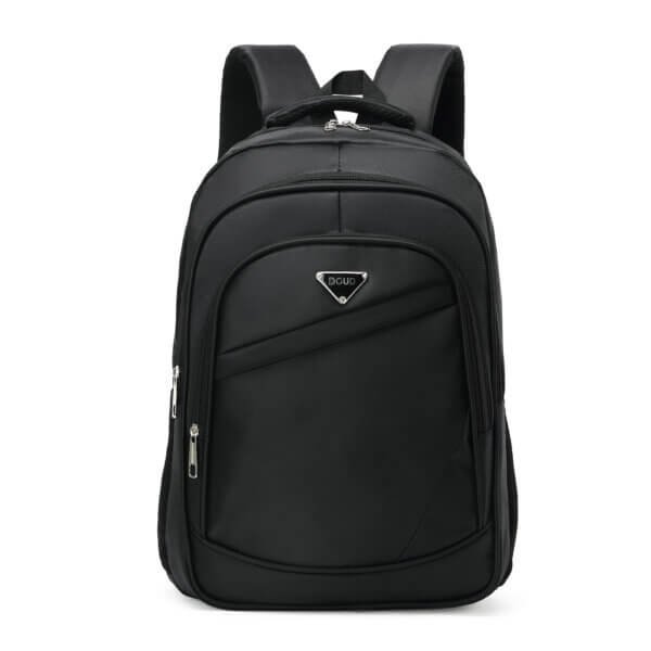 all black custom logo nylon economic business men backpacks wholesale