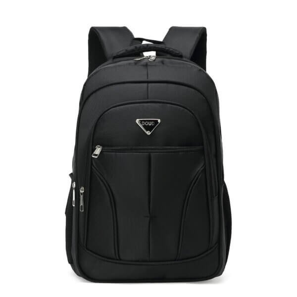 all black custom logo nylon economic business men backpacks wholesale