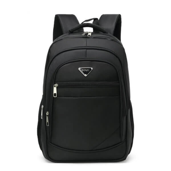 all black custom logo nylon economic business men backpacks wholesale