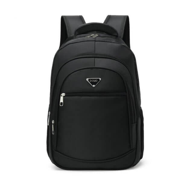 all black custom logo nylon economic business men backpacks wholesale